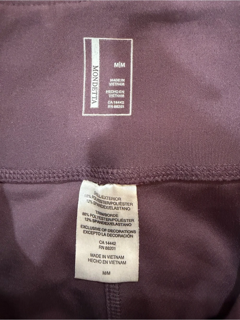 Mondetta Plum Performance Leggings